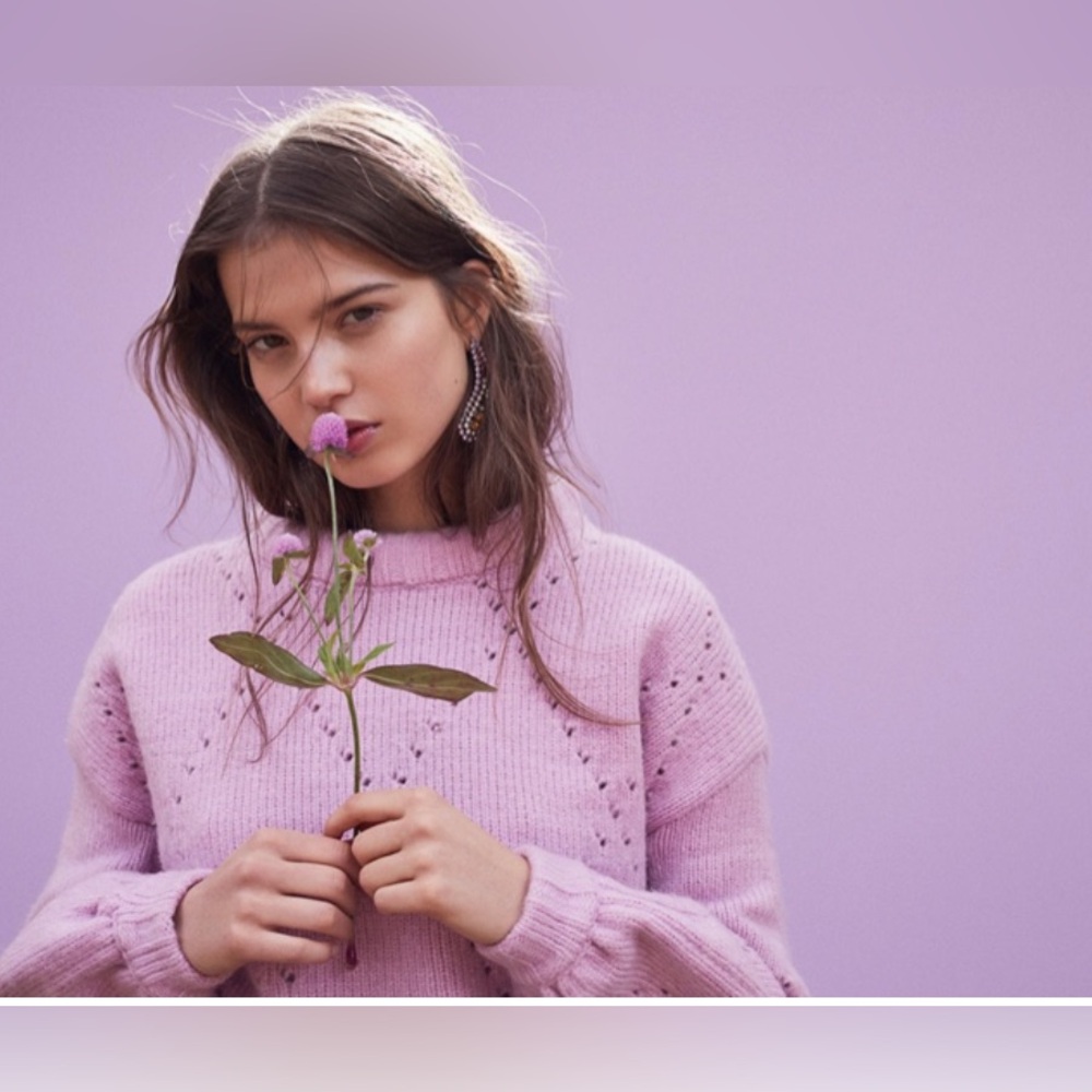 For Love And Lemons Lavender Knit Top